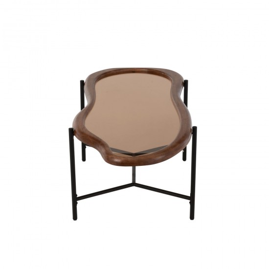 J Line tables de salon basse Jolipa Table Basse Zig Verre Multicolore.