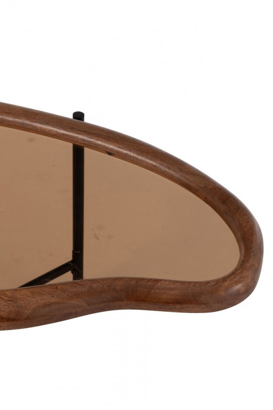 J Line Coffee Table Zig Glass Multicolored coffee tables.