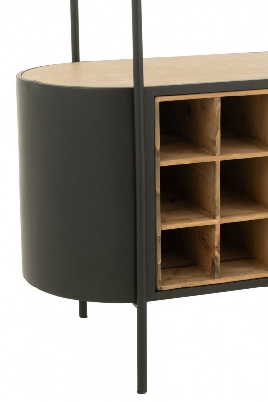 J Line Bar Cabinet Bya Iron Natural Black bar cabinets.