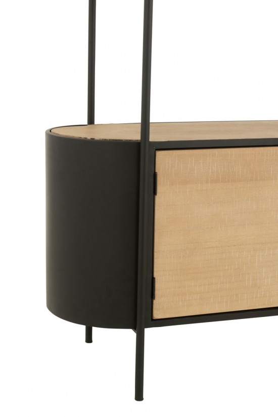 J Line Rack Uvy Iron Natural Black cupboard racks.