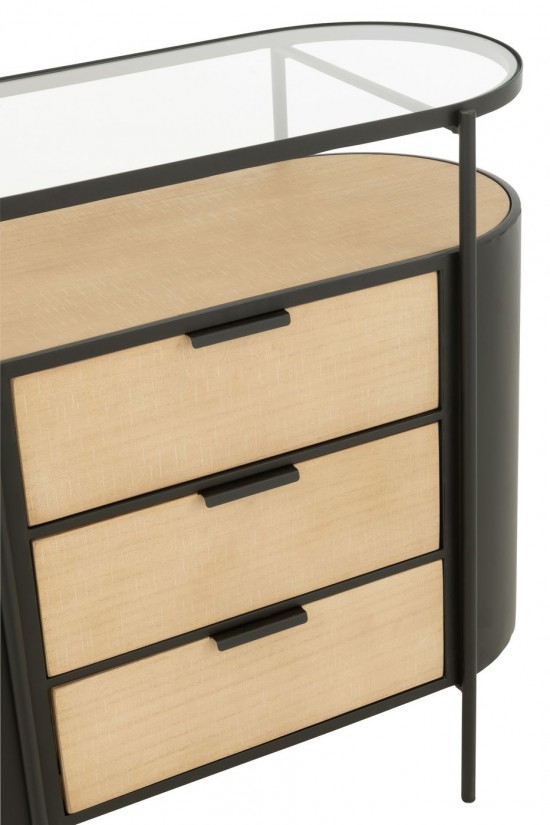 Jline Kabinett Avy Eisen Naturell Schwarz schrank buffets schraenke.