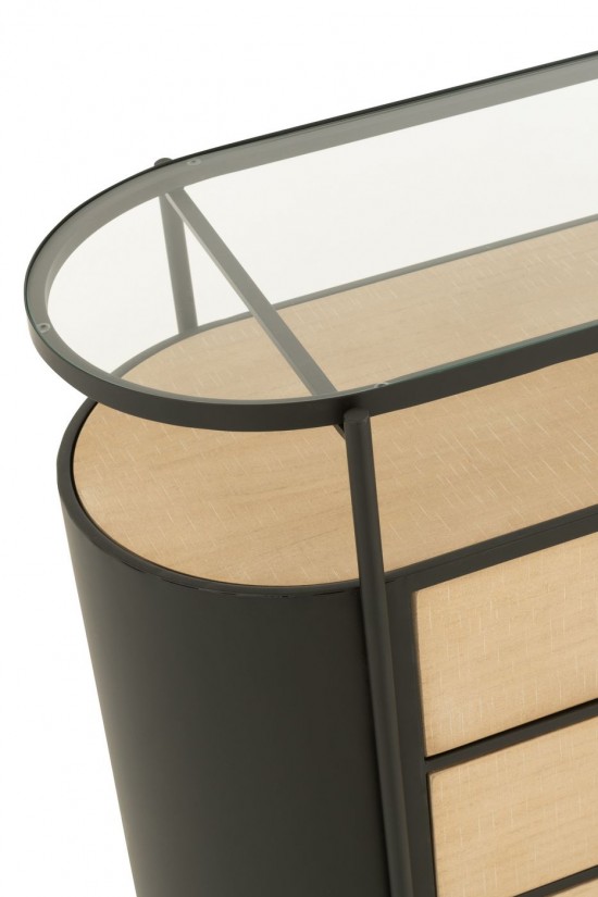 J Line 57585 Ladenkasten Buffets Kast met schuiven Dressoir Commodekasten Bahuts Buffetten Meubles rustiques Commodes Buffetka.