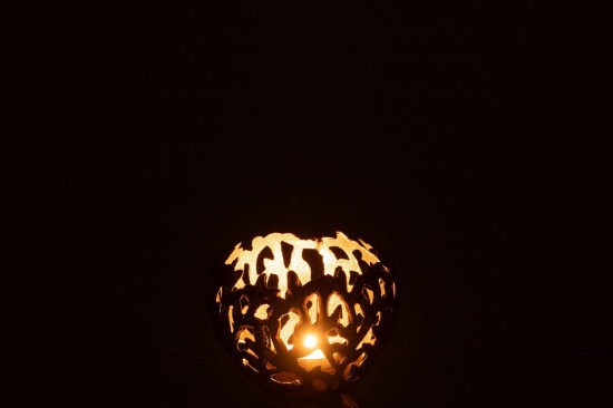 J Line Porte bougies Porte bougies Jolipa Chandelier Leaf Aluminium Doré Small.