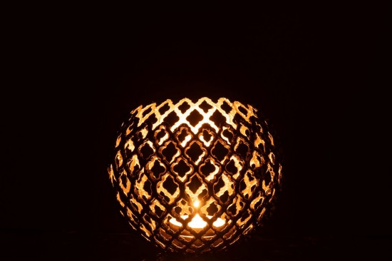 J Line Porte bougies Porte bougies Jolipa Chandelier Aluminium Doré Large.