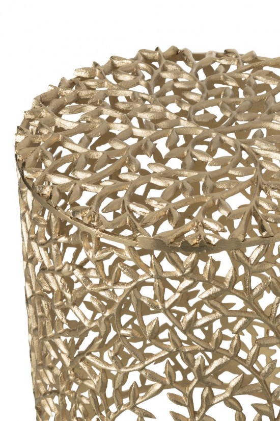 Jline S 2 Bijzettafel Aluminium Goudkleurig.