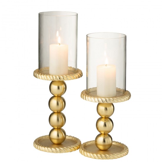 Jline Kaarshouder Aluminium Goudkleurig Large.