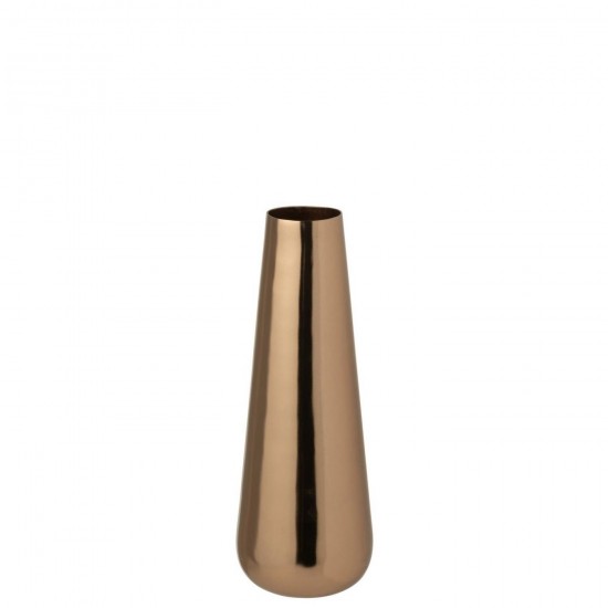 J Line Vloervaas Aluminium Goudkleurig Small L16xB16xH40 cm grote vazen Grote vaas Hoge vazen Hoge vaas JO57630.