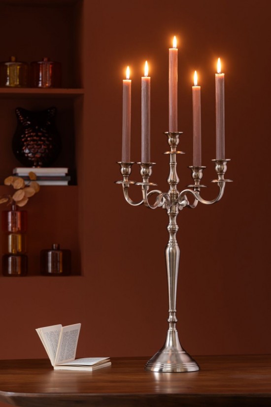 J Line Candeliere Alluminio Oro Rosa Small Candelabro Aluminio Oro Rosa Small.