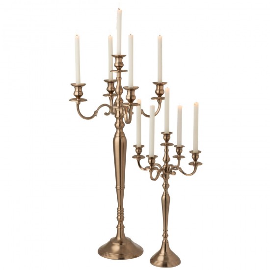 J Line chandeliers candélabres Jolipa Chandelier Aluminium Rose Doré Large.