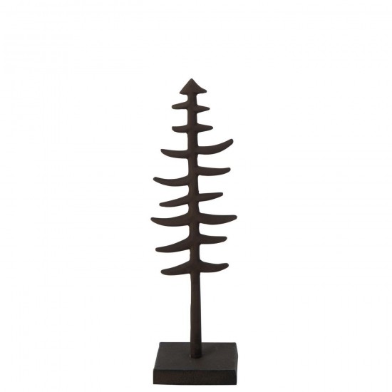 J Line Kerstboom Aluminium Donkerbruin Large L10xB8xH30 cm kerstbomen JO57647.