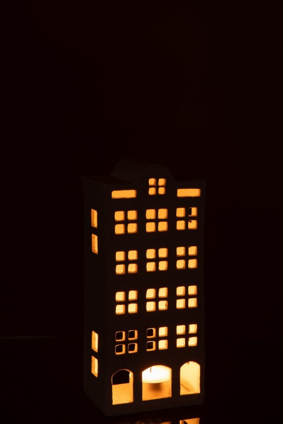 J Line photophores Jolipa Photophore Aluminium Blanc.