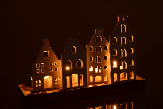 J Line photophores Jolipa Photophore Base Aluminium Blanc.