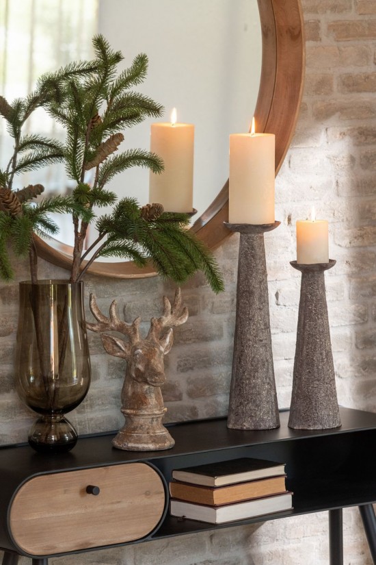 J Line Candeliere Alluminio Marrone Small Candelabro Aluminio Marrón Small.