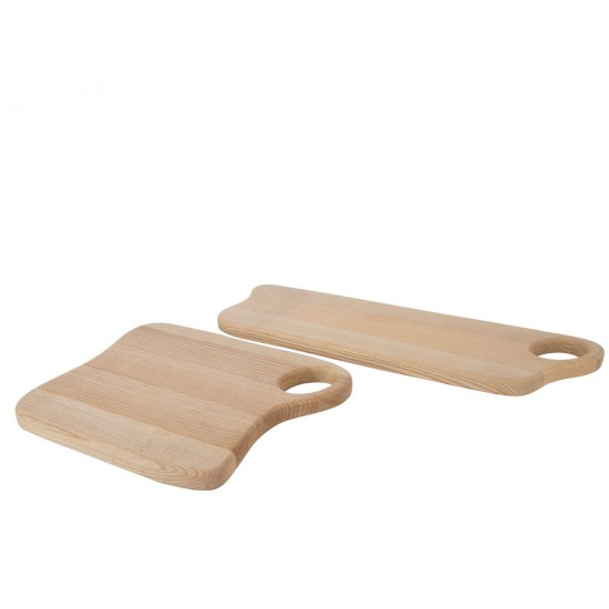 J Line planches à découper Jolipa Planche À Découper Nam Irrégulier Bois De Frêne Naturel Large.