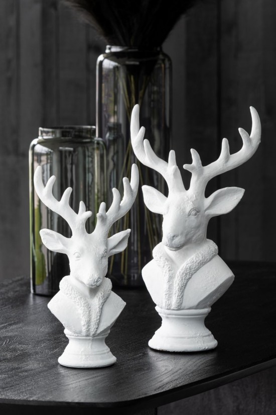 J Line 58004 Beeldje figurines cerfs debouts figurine cerf debout Decorations Herten Animali Decoracion figur hirsch stehend f.