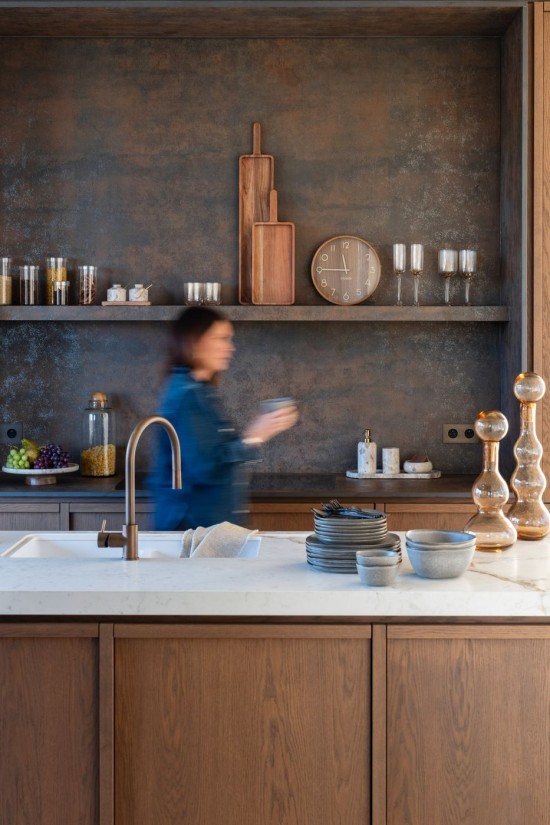 J Line Bottiglia Tappo Carol Vetro Caramello Large Botella Tapón Carol Vidrio Caramelo Large.