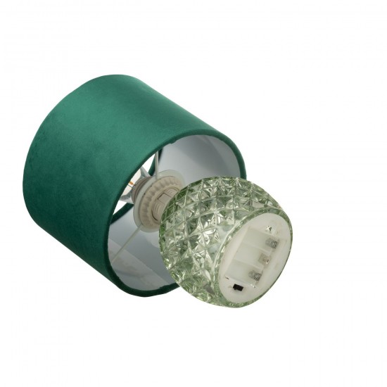 Jline Tafellamp Glas Led Lichtgroen.