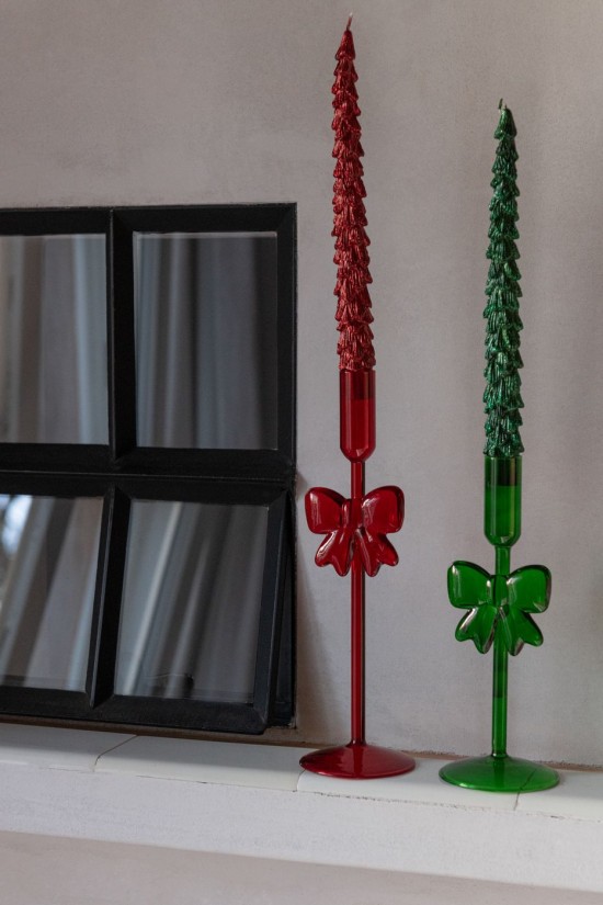 J Line Set Di 2 Candeliere Vetro Verde Scuro Juego De 2 Candelabro Vidrio Verde Oscuro.