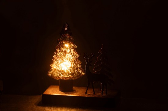 J Line hivers Jolipa Arbre Led Hiver Fer Rouille Marron.