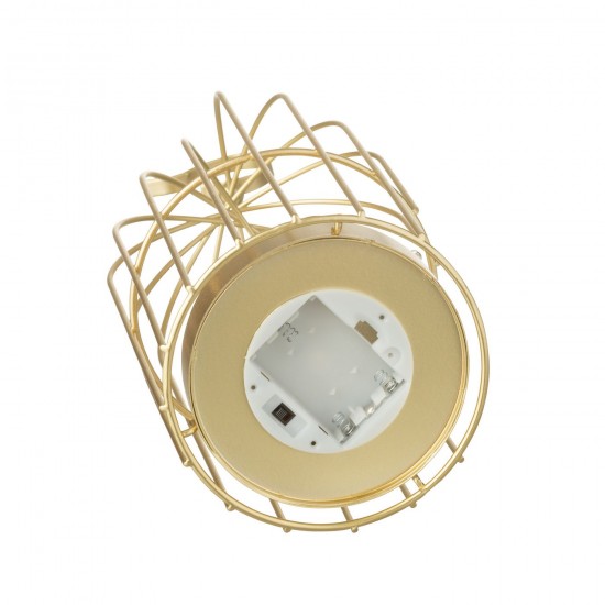 Jline Vogel Led Cage Ijzer Goudkleurig.