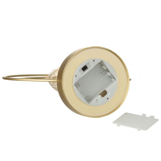 Jline Vogel Led 1 Vogel Rond Ijzer Goudkleurig.