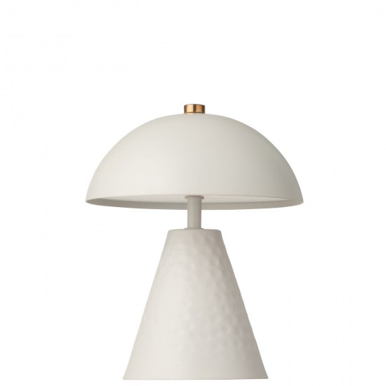 Jline Lampe Pilz Eisen Gebrochenes Weiß Lampenfusse Mit Schirmen Tischlampen Tischleuchten Innenleuchten.