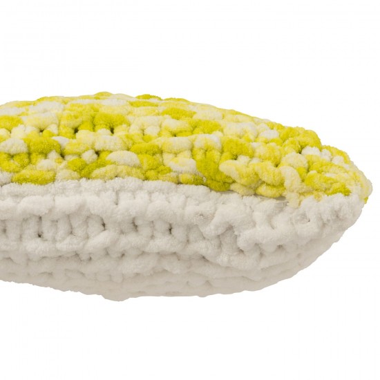 J Line coussins Jolipa Coussin Tricoté Polyester Vert Blanc.