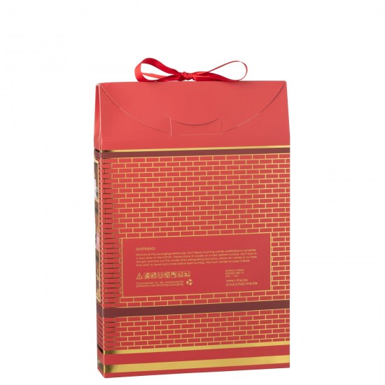 J Line bougies parfumées Jolipa Bougie Parfumée 12 Candles Surprise Window Cire Corail Multicolore.