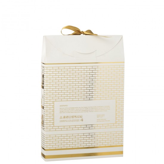 J Line bougies parfumées Jolipa Bougie Parfumée 12 Candles Surprise Window Cire Doré Blanc.