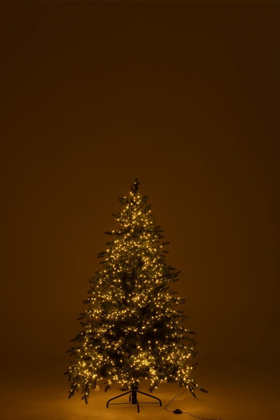 J Line arbres sapins de noel sur pied Jolipa Sapin De Noël 1600 Led Plastique Vert Foncé Medium.