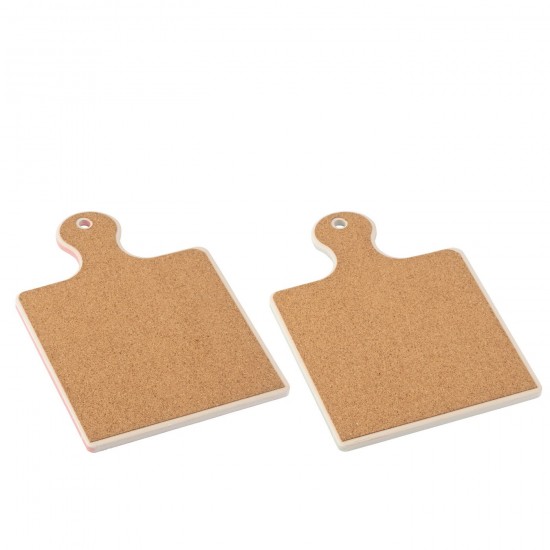 J Line planches à découper Jolipa Planche À Découper Noël Céramique Rouge Noël Vert Foncé Assortiment De 2.