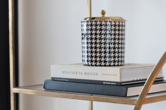 J Line Secchiello Per Il Ghiaccio Pied De Poule Acciaio Inossidabile Oro Cubitera Pied De Poule Acero Inoxidable Dorado.