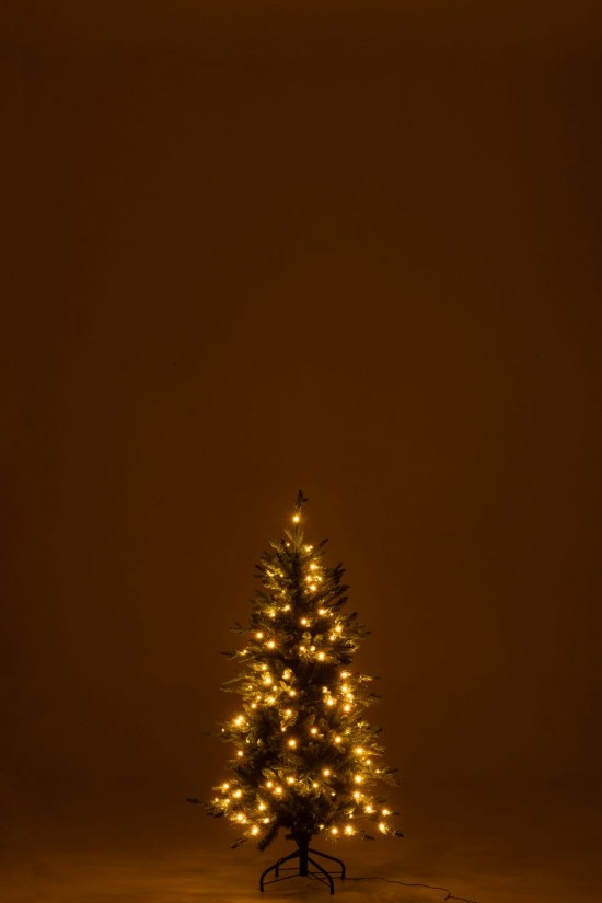 J Line arbres sapins de noel sur pied Jolipa Sapin De Noël 160 Led Plastique Vert Foncé Small.