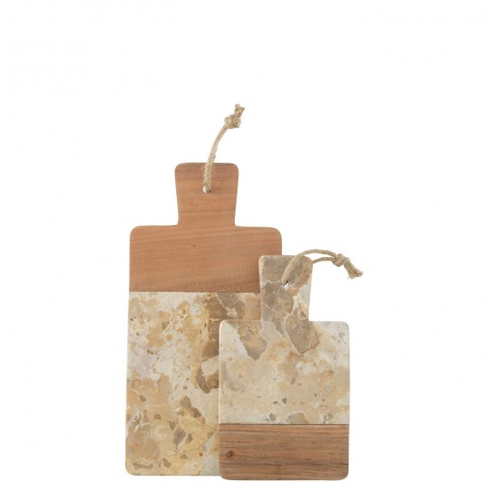 J Line planches à découper Jolipa Plateau À Fromage Rectangle Marbre Beige Naturel Large.