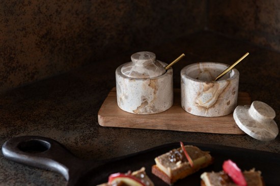 J Line 59020 Koechenzubehoer aperitiefhapje Acc De Cocina potje met lepel Servizio aperitiefhapjes Aperopotjes Geschirr Tafels.