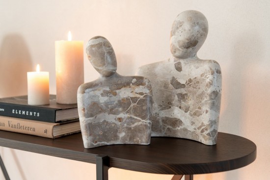 J Line 59235 Paar koppel Beeldje Paires Koppel Decoracion Beeldjes Beeld Animali Jongen en meisje Decorations koppel couples F.