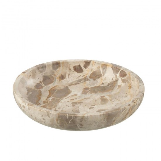 J Line Schaal Marmer Beige L35xB35xH6 cm kommen schalen schaal JO59239.
