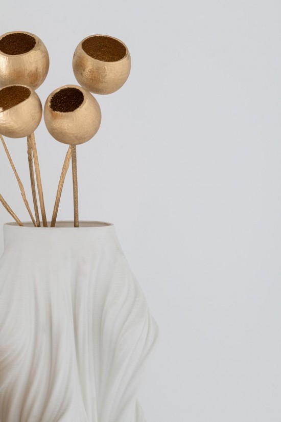 J Line Mazzo Di 10 Ramo Fiore Secco Oro Lote De 10 Rama Flor Seca Dorado.