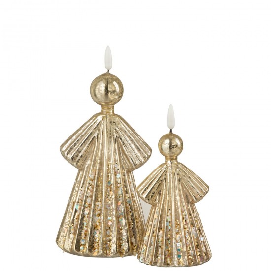 J Line Angel Led Glass Gold Colored Large angels.