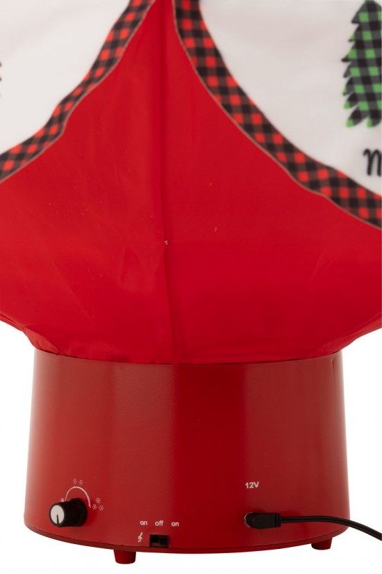 J Line arbres sapins de noel sur pied Jolipa Arbre Led Bonhomme De Neige Enneigé Fer Rouge Noël Vert.