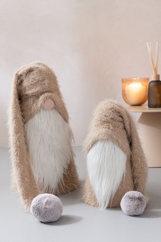 J Line Babbo Natale Inverno Poliestere Beige Bianco Large Papá Noel Invierno Poliéster Beige Blanco Large.