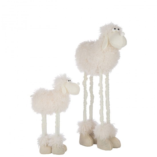 Jline Schaap Telescopisch Polyester Wit Large.