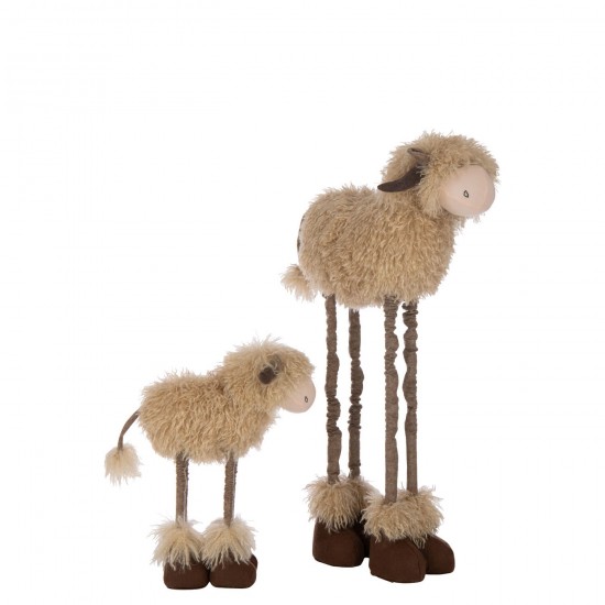 Jline Koe Telescopisch Polyester Donkerbruin Beige Large.