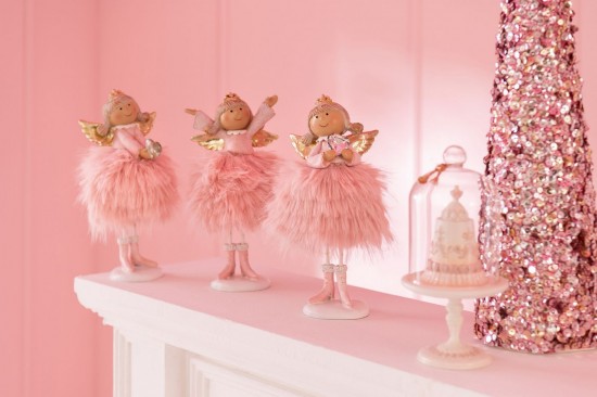 J Line Angelo Cuore Diamante Poliresina Rosa Chiaro Small Assortimento Di 3 Ángel Corazón De Diamante Poliresina Rosa Claro Sm.