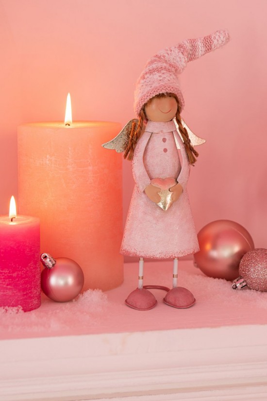 J Line Angelo Cuore Stella Metallo Rosa Chiaro Oro Small Assortimento Di 2 Ángel Corazón Estrella Metal Rosa Claro Dorado Smal.