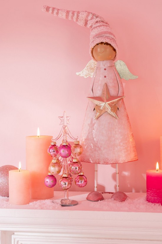 J Line Angelo Cuore Stella Metallo Rosa Chiaro Oro Large Assortimento Di 2 Ángel Corazón Estrella Metal Rosa Claro Dorado Larg.