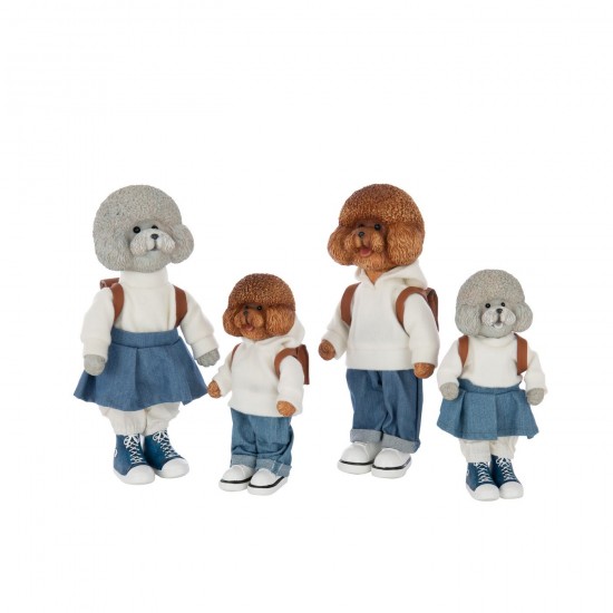 J Line hivers Jolipa Caniche Habit Sac Polyrésine Multicolore Large Assortiment De 2.