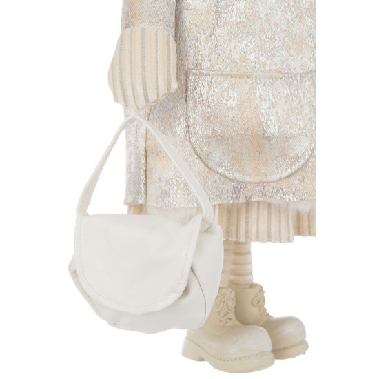 J Line filles statuettes Jolipa Fille Sac Polyester Blanc Cassé Large.