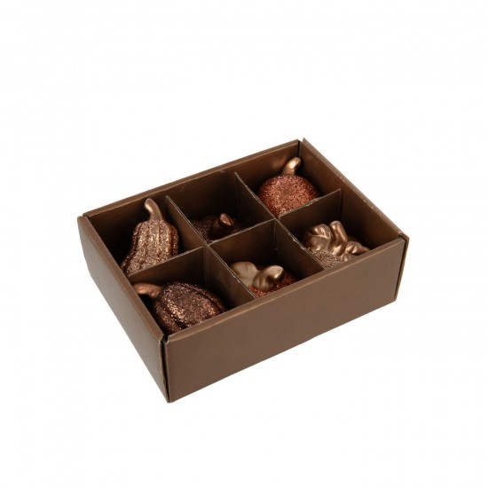 J Line boites Jolipa Boite De 6 Citrouille Argile Multicolore.