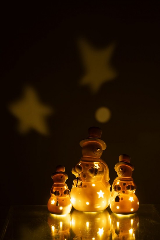 JLine J Line Sneeuwpop Led Porselein Ecru Large L11xB11xH22 cm.